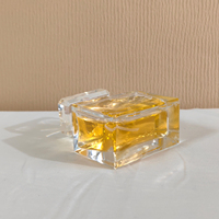 Bouteille d'emballage de parfum rectangle de luxe 30ML 50ML 100ML bouteille de parfum en verre d'atomiseur de brume fine claire avec couvercle rose