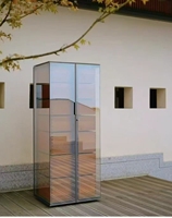 XUNKAI Armoire de rangement de luxe moderne multi-scénarios avec cadre en aluminium, porte en verre et bois massif, personnalisable OEM