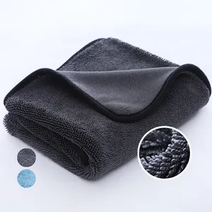 Twisted Pile Car Dry Microfiber Towels 600GSM Detailing Washing Cleaning Care Cloth Plush Super Absorbent Pull Off Pile Loop