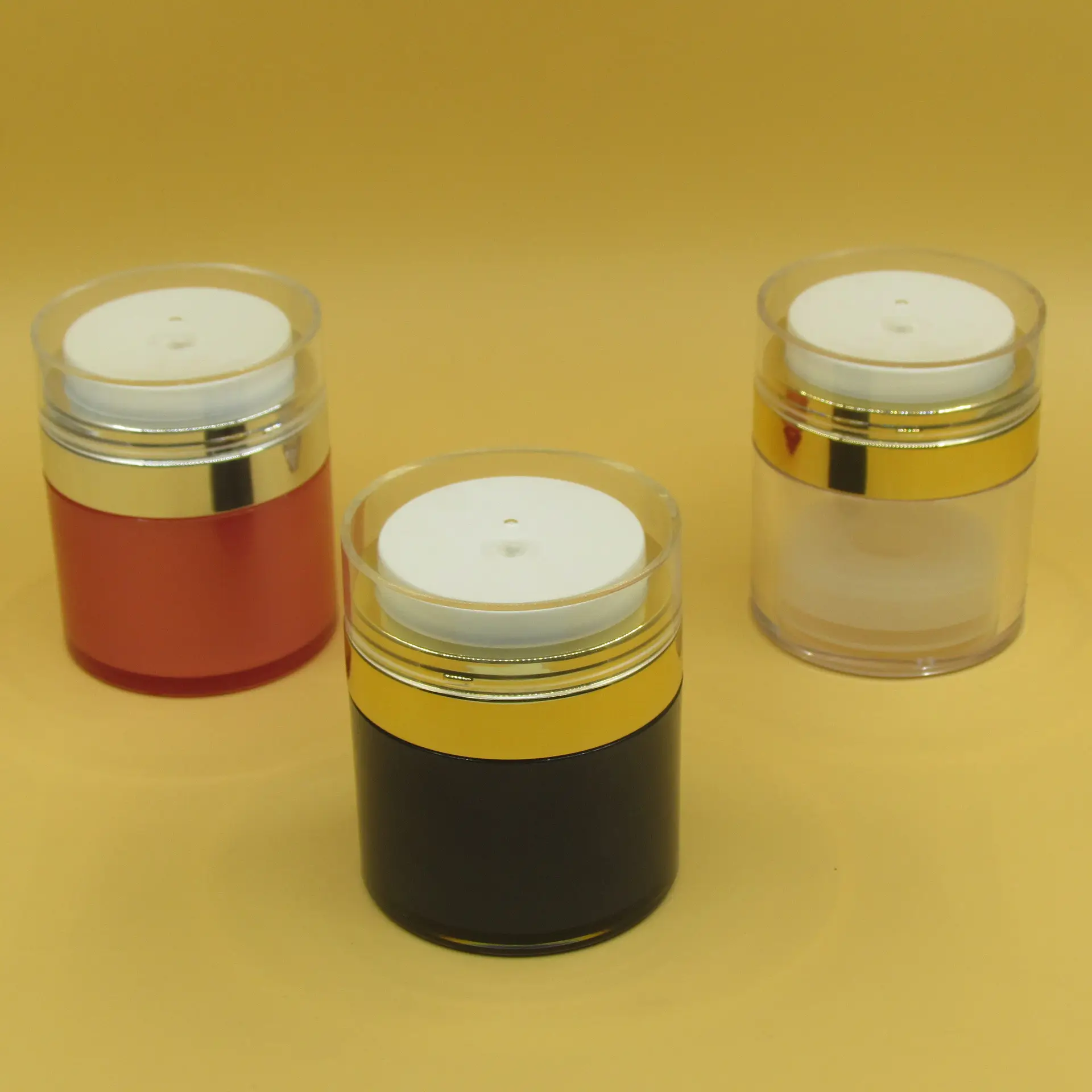 Stoples kosmetik kaca dengan pompa logo kosmetik jar pompa besar 200ml pot jar pompa 20ml