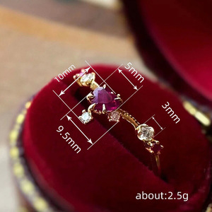 Anello Principessa con Cuore Floreale Micro Pave per Donne, Elegante Gioiello da Dito alla Moda - Product Image 5