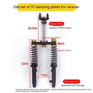 Tricycle électrique amortisseur Wukong tourisme passager <span class=keywords><strong>boxcar</strong></span> fermé hydraulique avant fourche amortisseur - Product Image 4