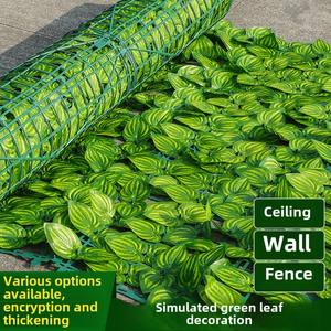 ตาข่ายใบไม้ประดิษฐ์ตกแต่งพื้นที่กลางแจ้ง รั้วตาข่ายใบไม้ปลอม ดอกไม้ประดิษฐ์ ใบไม้เลื้อยเทียม ทนทาน ทำจากพลาสติก ไม่ต้องใช้น้ำ - Product Image 2