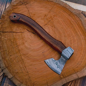 Premium Forged Durable OEM Factory Supply Handmade Damascus Steel Tomahawk <b>Axe</b> Hatchet Ergonomic Rose Wood <b>Handle</b> Survival Use - Product Image 2