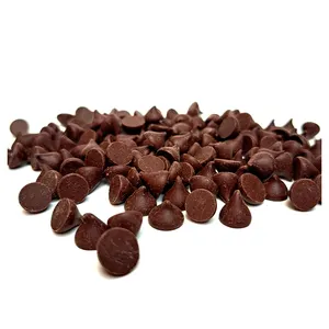 Commercio all'ingrosso biologico eccellente qualità 65% 70% gocce di cioccolato fondente Cacao monete con canna da zucchero dal perù