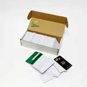 Tiptop tùy chỉnh in ấn CR80 30mil/36mil nhựa ảnh PVC ID thẻ cho nhân viên