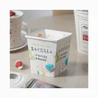 Gobelets et couvercles en papier kraft biodégradable jetables, bol carré en carton, boîte à sushi résistante à la chaleur