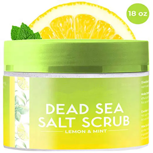 100% Natuurlijke Body Scrub, Exfoliërende Citroen Olie Dode Zee Zout Diepe Reiniging Gezicht En Body Scrub