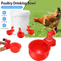 Tasse à eau écologique automatique Abreuvoir Bol Kit pour Poulets Canards Cailles pour Ferme Coop Volaille Abreuvoir Eau Potable Mangeoire