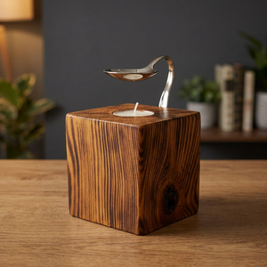 Minimalist Wooden <b>Tea</b> <b>Light</b> Holder Modern Home Accessory - Product Image 3