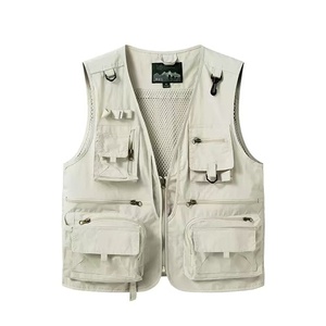 Gilet de travail en gros pour hommes, vêtement de travail décontracté, gilet de randonnée extérieur, sans manches, chaud, multifonctionnel, respirant en maille - Product Image 6