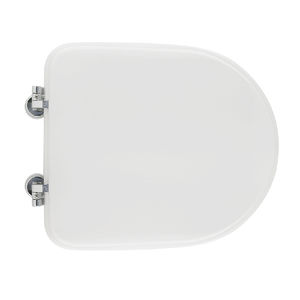 Asiento de inodoro para Esedra Vase Ese Forma 6, blanco, con bisagras en forma de C - Product Image 1