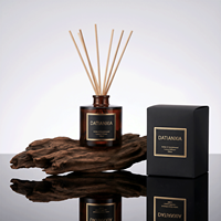 Nouvelle Arrivée Bouteille d'aromathérapie en verre écologique sans flamme 50ml 100ml 120ml 150ml 200ml Diffuseur à bâtonnets Couleur et logo personnalisables