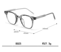 Lunettes anti-lumière bleue de haute qualité unisexes, monture carrée en TR90, transparentes grises, montures de lunettes pour femmes, lunettes rétro pour hommes