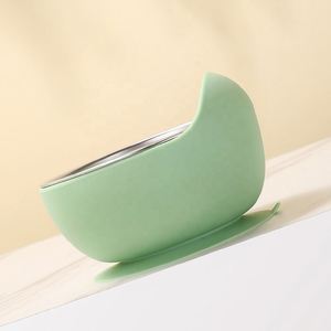 Tazón de Silicona con Succión y Revestimiento Interior de Acero Inoxidable 304, Tazón de Alimentación para Bebés con Cuchara y Tenedor, Juego de Utensilios para Comer para Bebés - Product Image 5
