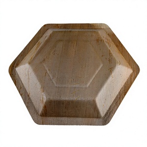 <b>Disposable</b> Palm leaf 10 inch Hexagon <b>plate</b> Modern Takeaway Dishware for Events - Product Image 2