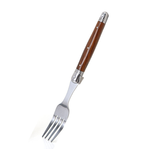 Juego de cubiertos de acero inoxidable con mango de plástico ABS color madera DF455 - Product Image 3