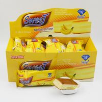 Crème pandan, vente en gros, fraise, banane, saveur chocolat, gâteau en couche douce, usine