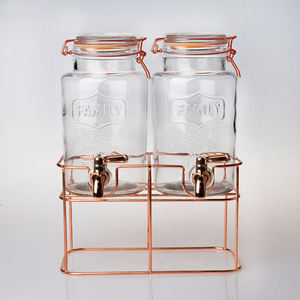 Distributeur de jus, d'eau, de boissons, de <span class=keywords><strong>limonade</strong></span> en verre avec robinet sur pied - Product Image 3