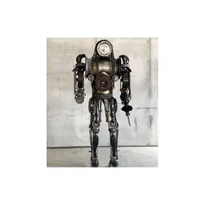 Escultura de robô de fábrica de tamanho personalizado de alta qualidade, metal vintage, ferro punk, steampunk, metal punk, artesanato, artesanato antigo, bar de