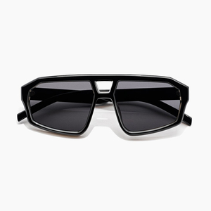 แว่นกันแดดทรงใหญ่แบบสองบริดจ์สไตล์เรโทร แบรนด์ Lmamba Fashion ดีไซน์หรูหรา วินเทจ รับทำโลโก้ สำหรับผู้หญิงและผู้ชาย - Product Image 1