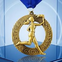 Médailles de marathon en métal personnalisées, directement de l'usine, pour les vainqueurs sportifs, souvenirs d'événements d'athlétisme