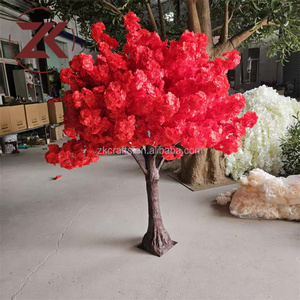 ZKAI Arbre de <span class=keywords><strong>cerisier</strong></span> artificiel de haute qualité pour l'aménagement paysager, plantes artificielles d'extérieur, <span class=keywords><strong>cerisier</strong></span> violet pour la décoration de mariage - Product Image 2