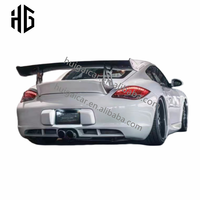 Aileron de couvercle de pare-chocs de diffuseur d'aile arrière en Fiber de carbone de lifting de voiture de bonne qualité pour Porsche Cayman 987.1.2 Spoilers de coffre de Style GT4