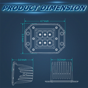 12-24 <span class=keywords><strong>Volt</strong></span> siêu sáng 4x4 offroad lái xe đèn sương mù 60W 4.7 inch tuôn ra gắn đèn LED 12V - Product Image 2