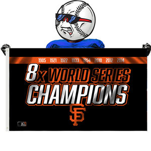 शीर्ष गुणवत्ता 3x5FT पॉलिएस्टर एमएलबीएस एसएफ जायंट्स बैनर बेसबॉल वर्ल्ड सीरीजिंग चैंपियंसिंग जायंट्स झंडे - Product Image 1