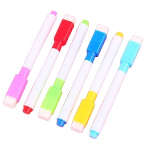Marqueur effaçable à sec personnalisé Bonvada, encre réutilisable, multicolore, petit format, marqueur pour tableau blanc standard avec gomme - Product Image 1