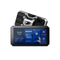 Caméra de tableau de bord portable pour moto Aoocci BX Dual 1080P, écran tactile sans fil, console de navigation pour moto, DVR pour moto