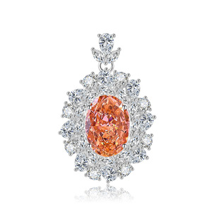 Ensemble de bijoux pour femmes en cuivre avec collier et bague en zircon cubique ovale Papalacha 10*14 mm - Product Image 6