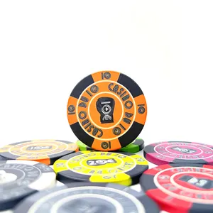 2023 VastGifts Wholesale Customized Logo Top Rated Denomination Printable Ceramic Poker Chips for Games