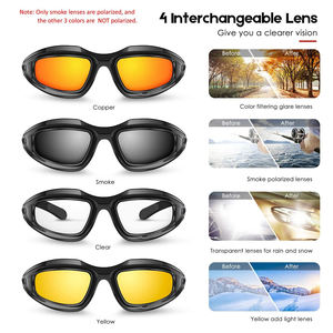 Lunettes de soleil tactiques C5 pour hommes, protection solaire, écran balistique, lunettes de moto, lunettes tactiques - Product Image 2