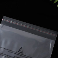 Sacs en plastique transparents en cellophane PE, auto-adhésifs, avec avertissement de suffocation, pour vêtements, vente en gros usine