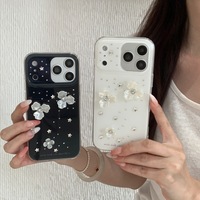Coque de téléphone ZL184 Étoile à cinq branches, coquillage et fleur, couleur unie, amusante, compatible avec iPhone 17/16 Pro et iPhone 15