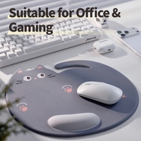 Tapis de Souris Créatif Chat de Dessin Animé, Accessoires de Bureau Animaux Mignons, Tapis de Souris d'Ordinateur Nouveauté, Fournisseur OEM de Logos Personnalisés