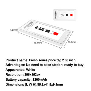 Technologie d'affichage à encre électronique e-ink nfc 2.7 pouces Esl E étiquette d'affichage à encre étiquette d'étagère électronique étiquette de vente au détail intelligente étiquettes de prix numériques - Product Image 2