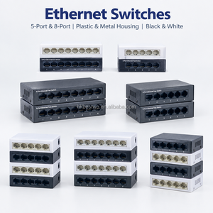 สวิตช์อีเธอร์เน็ตแบบเร็ว 5 พอร์ต 8 พอร์ต  แบบกิกะบิต RJ45  ตัวเรือนพลาสติกและโลหะ  สวิตช์เครือข่ายแบบตั้งโต๊ะสำหรับบ้านและสำนักงาน - Product Image 3