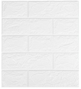 แผ่นตกแต่งภายในแบบขายส่ง แผ่นผนัง 3 มิติ โฟม PE ลายอิฐ สติ๊กเกอร์ติดผนังแบบมีกาวในตัว ขนาด 77x70 ซม. วอลเปเปอร์ศิลปะ 3 มิติ - Product Image 6