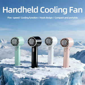 Ventilateur portable à refroidissement rapide à 5 vitesses, compresse froide, ventilateur de réfrigération, 2000 mAh, rechargeable - Product Image 1
