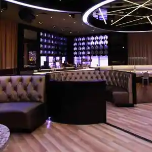 Conjunto de muebles modernos para bar, cabina de salón, bar, club nocturno, comercial, discoteca, fiesta, restaurante, forma de U, sofá, bar