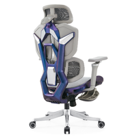 Chaise de jeu Scorpion chaise de jeu de bureau maille réglable ergonomique avec tissu repose-pieds pour chaise d'ordinateur à domicile de jeu