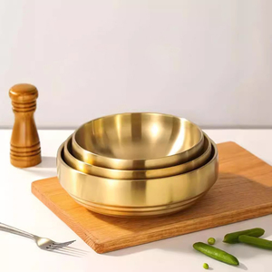 Taça Reman de qualidade alimentar Taça de salada de mistura para hotel em aço inoxidável - Product Image 1