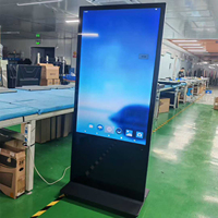 Pantalla Digital Táctil Android 4K de 55 Pulgadas, Kiosco de Señalización, Reproductor de Publicidad LCD con CMS Integrado para Interiores y Ascensores