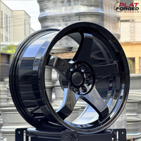 Velg Mobil Custom Forged Gloss Black 5 Spoke, Velg Alloy Custom untuk Chevy Camaro Mustang GTR