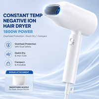 Sèche-cheveux électrique ionique professionnel Cuyon 1800W, logo personnalisé, faible bruit, portable, avec embout concentrateur, pour la maison et les camping-cars