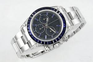 Reloj Mecánico de Moissanita de Súper Calidad, 40 mm, Fábrica PPM, Acero 904, Movimiento 4131, 1265-99, Cronógrafo, Obsidiana, Zafiro - Product Image 2