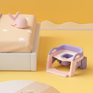 Siège de toilette pliable pour bébé avec marchepied, pour enfants de 2 à 4 ans, en plastique, grand format carré, usage domestique - Product Image 5